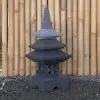 Product image 5 of the product “Japanese style Garden Lantern, made from Andesit Stone. Multipart. 55 cm Height, Roof is 25 cm width. ”